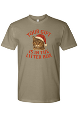Olive green Christmas t-shirt with 