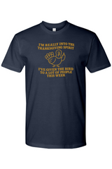 Navy blue Thanksgiving t-shirt with 