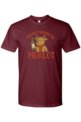 Maroon Christmas t-shirt with 
