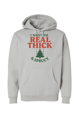 Gray Christmas hoodie with 