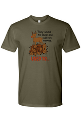 Olive green Christmas t-shirt with 