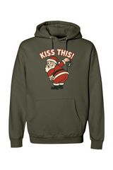 Olive green Christmas hoodie with 