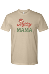 Dark beige Christmas t-shirt with 