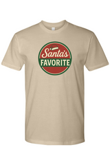 Dark beige Christmas t-shirt with 