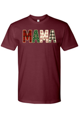Maroon Christmas t-shirt with 