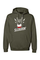 Olive green Christmas hoodie with 