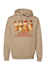 Dark beige Christmas hoodie with 