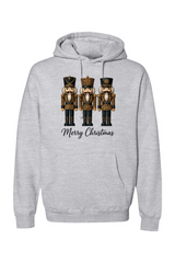 Heather gray Christmas hoodie with 