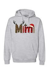 Heather gray Christmas hoodie with 