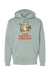 Light green vintage Christmas hoodie with 