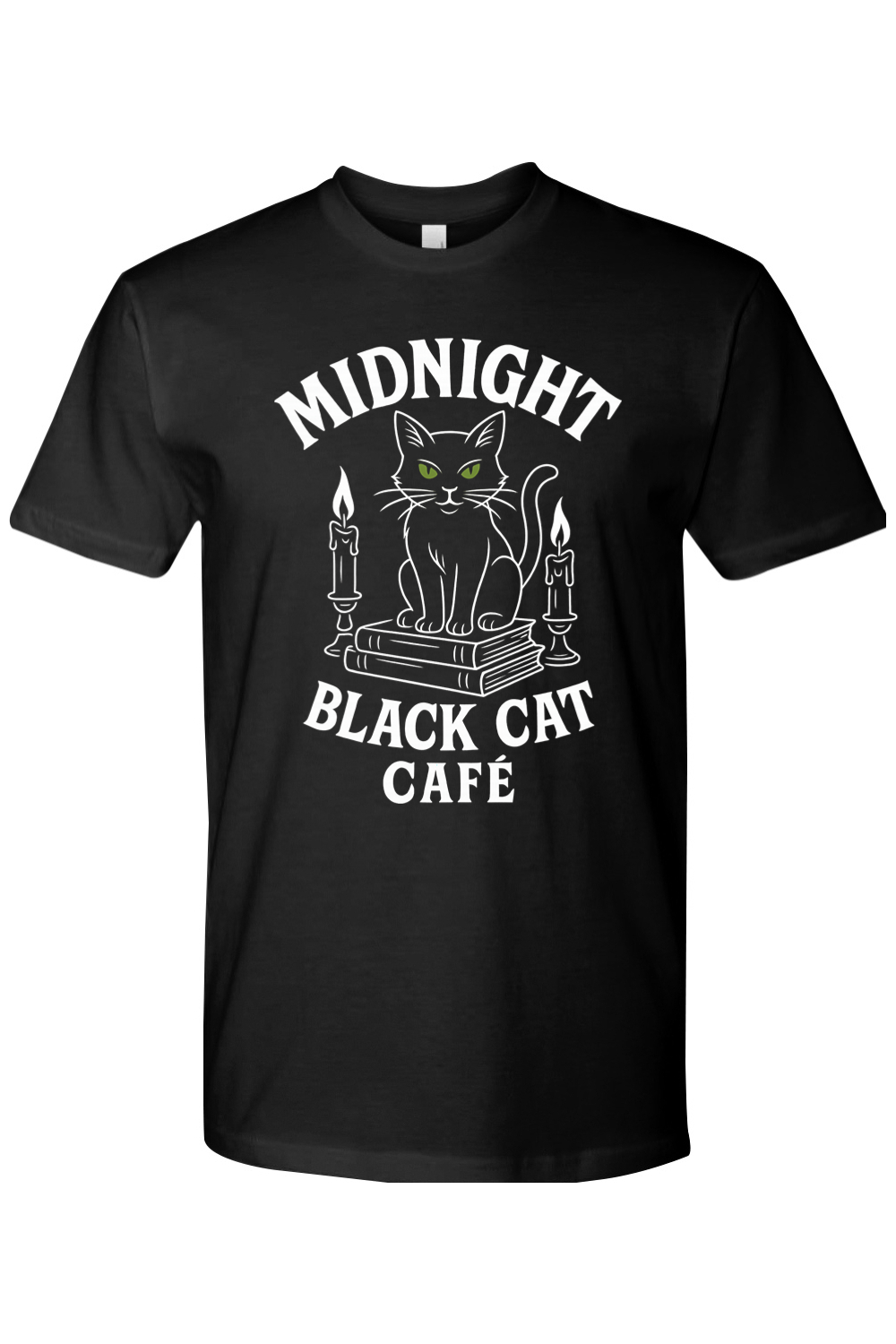 Midnight Black Cat Café T-Shirt