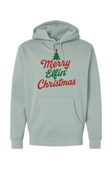 Light green Christmas hoodie with 