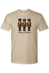Dark beige Christmas t-shirt with 
