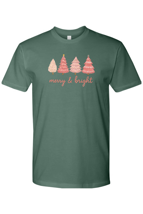 Pine green Christmas t-shirt with 