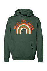 Green vintage Christmas hoodie with 