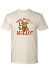 Beige Christmas t-shirt with 