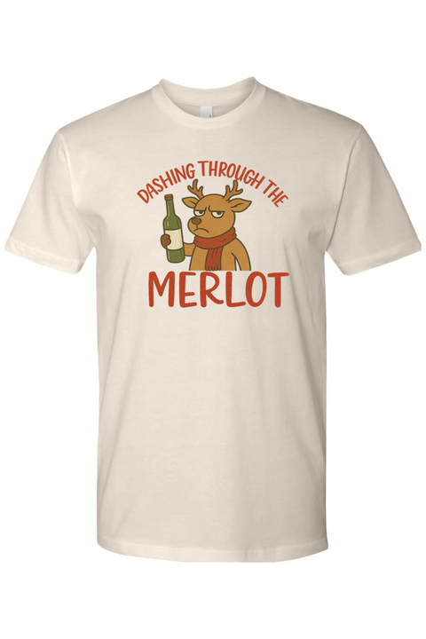 Beige Christmas t-shirt with 