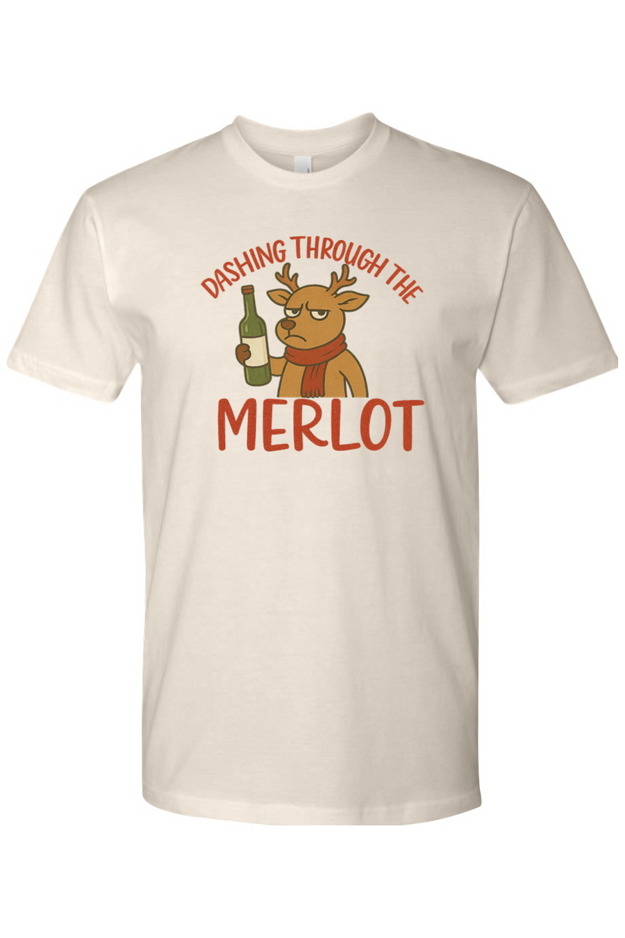 Beige Christmas t-shirt with 