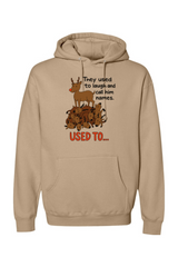 Dark beige Christmas hoodie with 