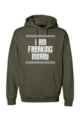 Olive green Christmas hoodie with 