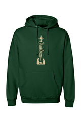 Dark green Christmas hoodie with 