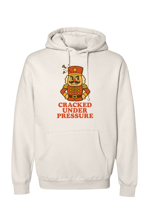 Beige vintage Christmas hoodie with 