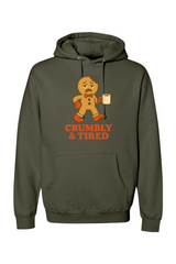 Olive green vintage Christmas hoodie with 