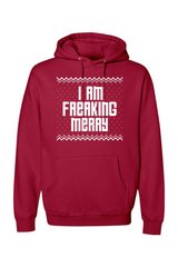 Red Christmas hoodie with 
