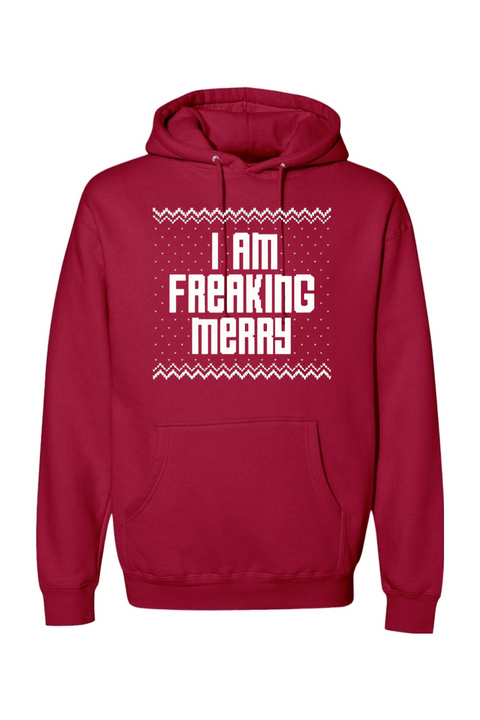 Red Christmas hoodie with 
