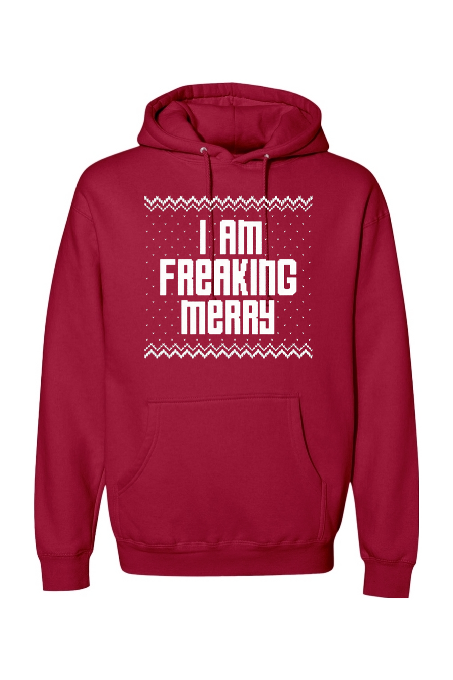 Red Christmas hoodie with 