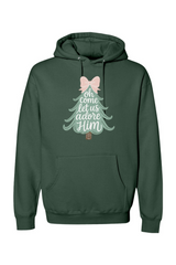 Pine green Christmas hoodie with 