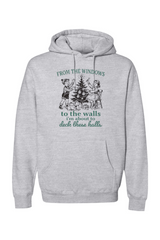 Heather gray Christmas hoodie with 