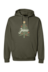 Olive green Christmas hoodie with 