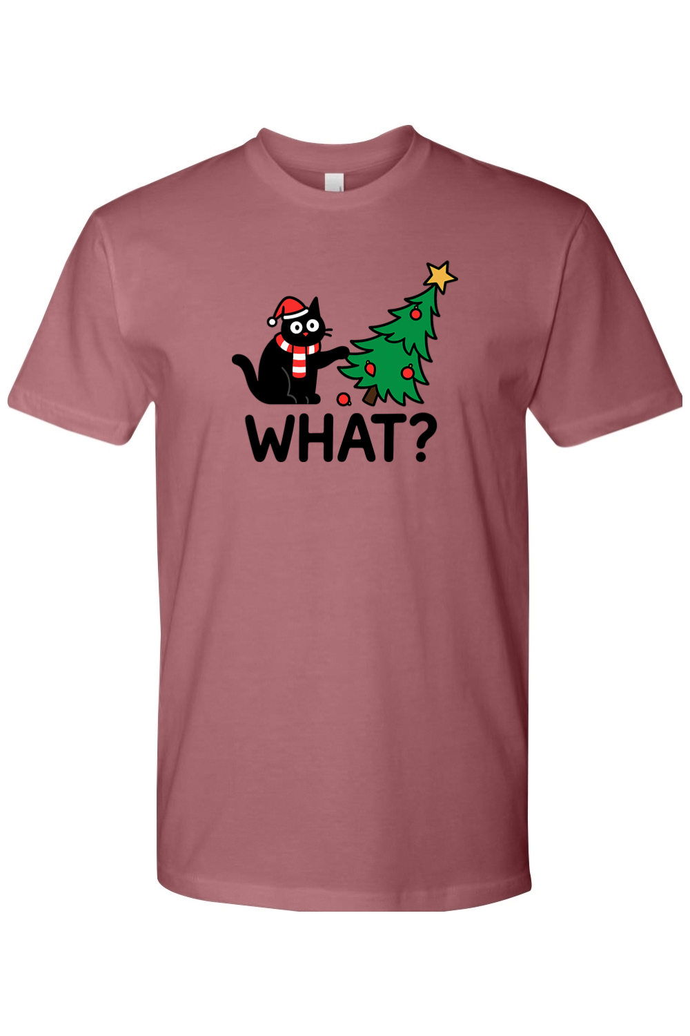 Naughty Cat Christmas Tree T-Shirt