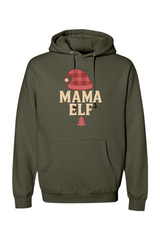Olive green Christmas hoodie with 