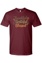 Maroon Thanksgiving t-shirt with 