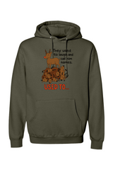 Olive green Christmas hoodie with 