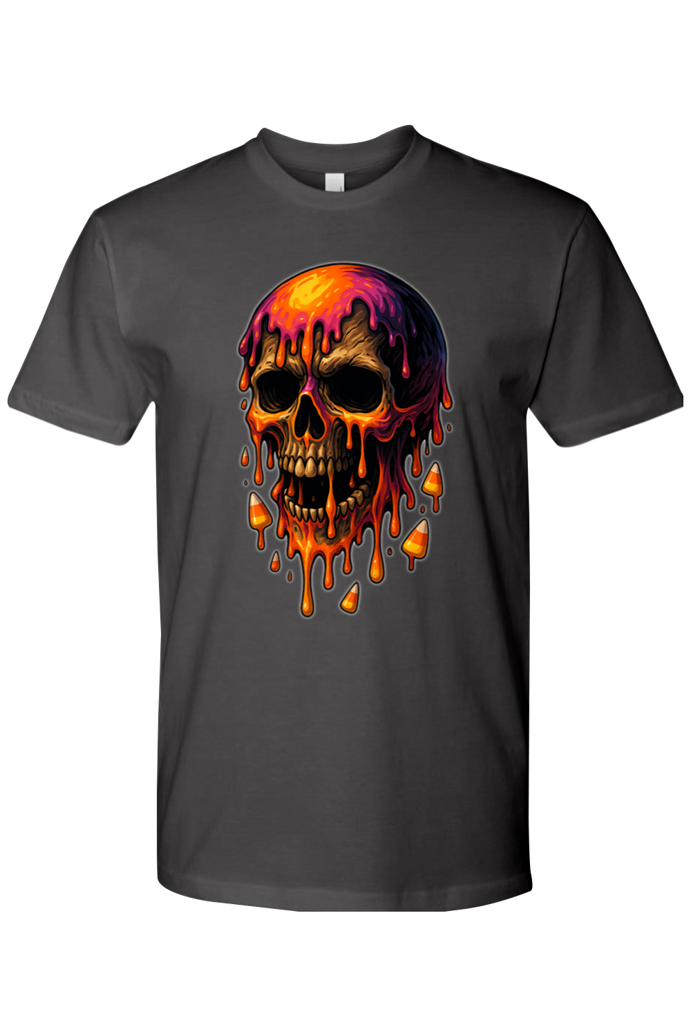Candy Corn Drip Skull T-Shirt
