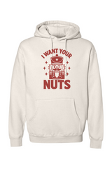 Beige funny Christmas hoodie with 