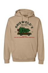 Dark beige Christmas hoodie with 