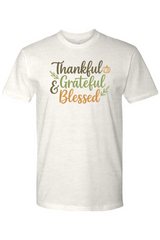 Light cream Thanksgiving t-shirt with 
