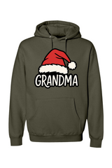 Olive green Christmas hoodie with 