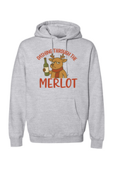 Heather gray Christmas hoodie with 