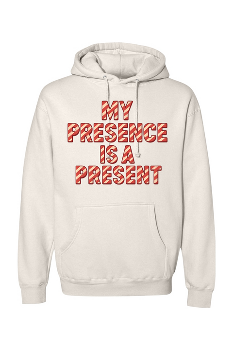 Beige Christmas hoodie with 
