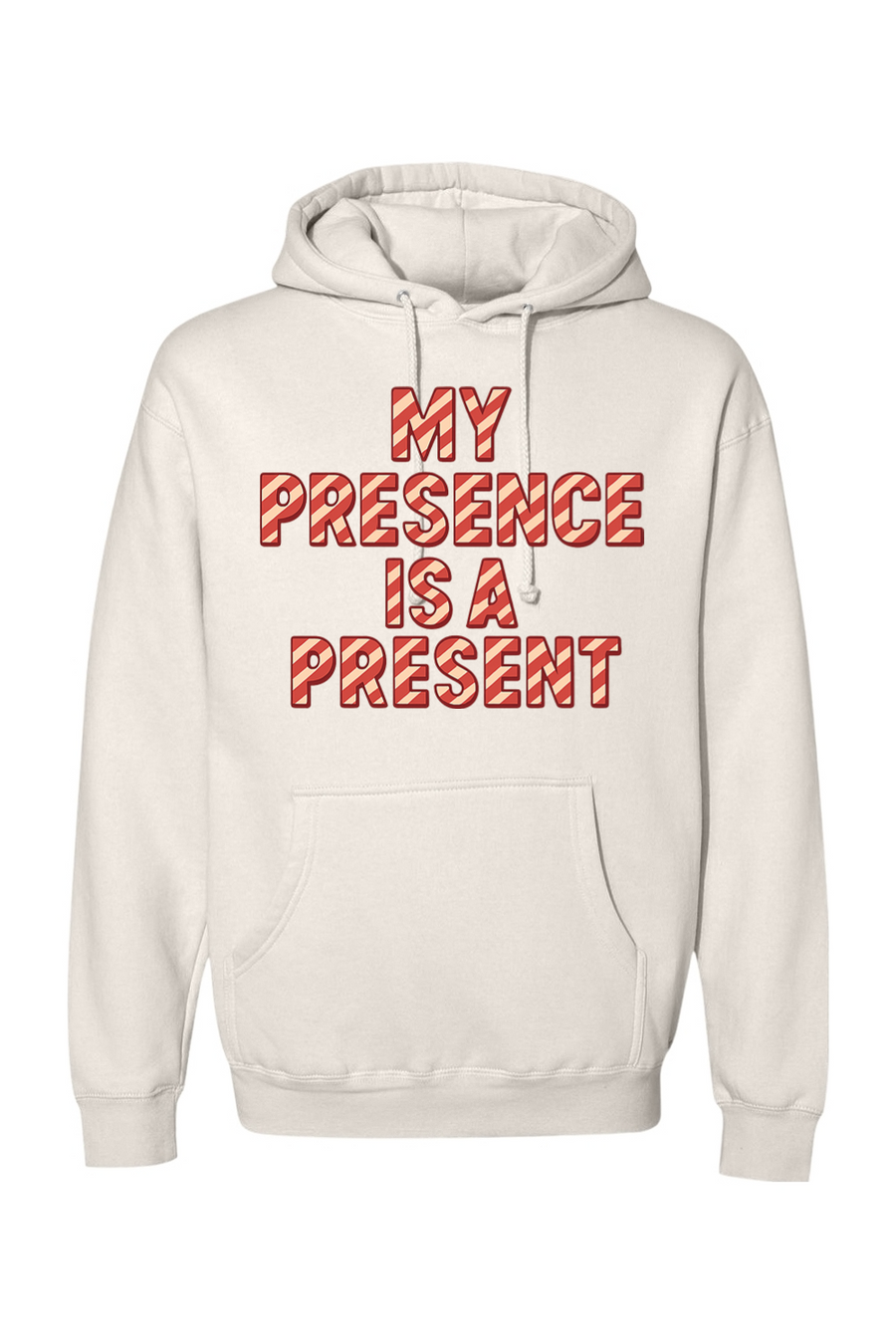 Beige Christmas hoodie with 