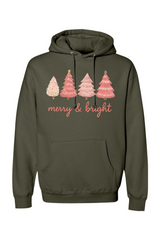 Olive green Christmas hoodie with 