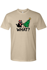 Dark beige Christmas t-shirt with 
