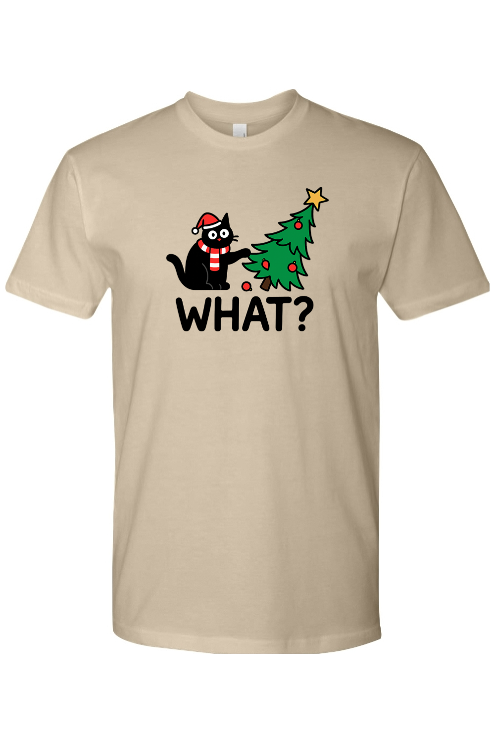Naughty Cat Christmas Tree T-Shirt