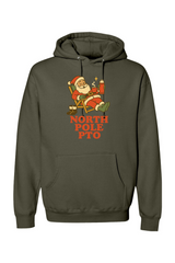 Olive green vintage Christmas hoodie with 