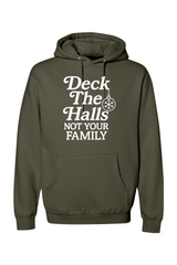 Olive green Christmas hoodie with 